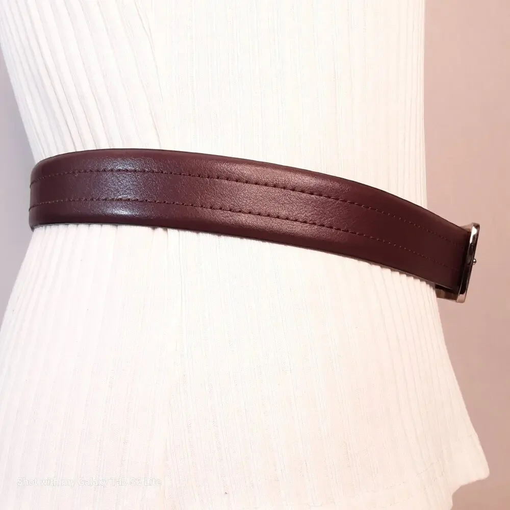 💎LC Liz Claiborne Reversibe Unisex 30-32 Waist Black And Stitched Brown